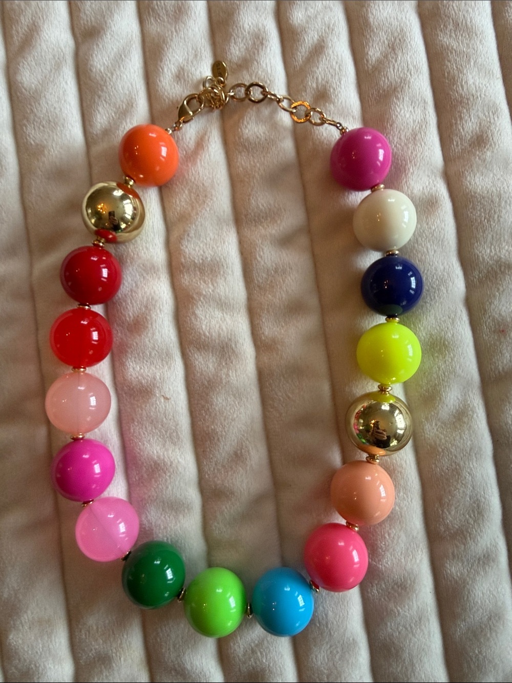 SFTS Candace Bright Multicolor 22mm Bead Necklace EUC